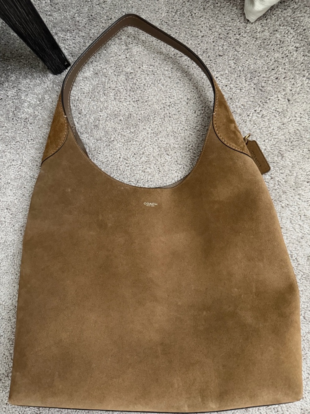 Coach Brooklyn Tan Suede Shoulder Hobo Bag 39